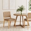 Nathan James Set of 2 Cohen Faux Leather Dining Chair Brown - 3 of 4