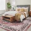 Vintage Area Rug Machine Washable Oriental Distressed Carpet Rug Retro Medallion Stain Resistant Non-Slip Accent Rug - 2 of 4