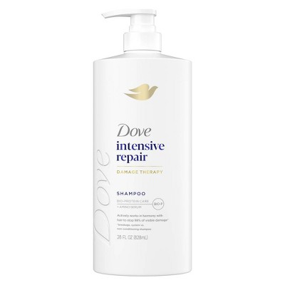 Dove Beauty Intensive Repair Hair Shampoo Pump with Glutamic Amino Serum & Bio-Protein Care - 28 fl oz