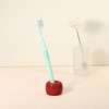 Unique Bargains Bathroom Round Mini Ceramic Toothbrush Holder 1.65"x1.18" - 4 of 4