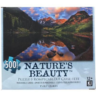 KI Puzzles Sunset Mountains 500 Piece Natures Beauty Jigsaw Puzzle