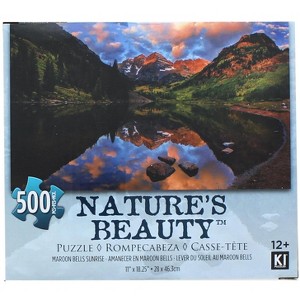 KI Puzzles Sunset Mountains 500 Piece Natures Beauty Jigsaw Puzzle - 1 of 1