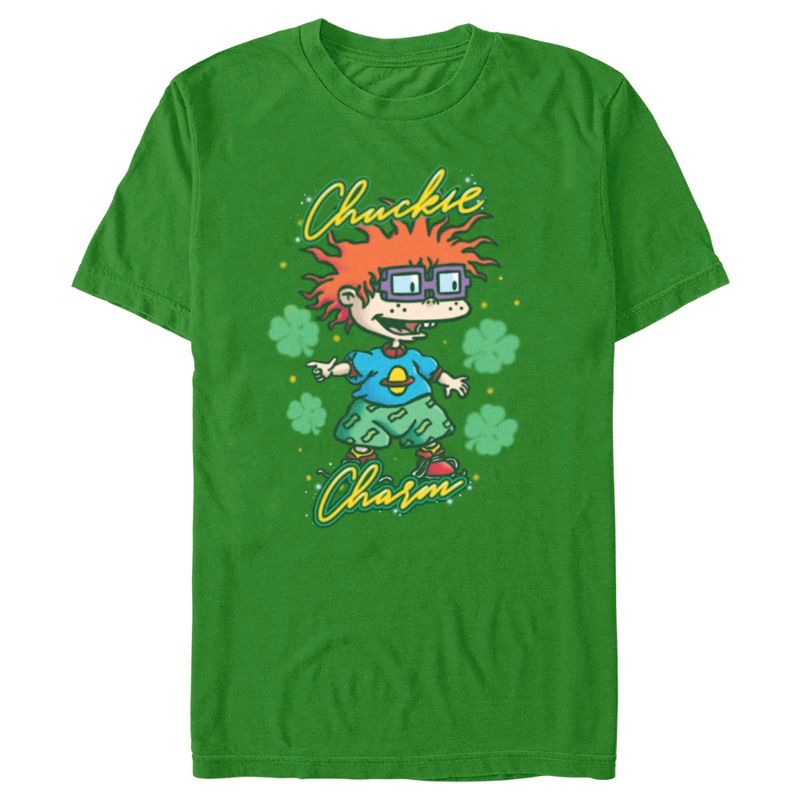 Men's Rugrats St. Patrick's Day Chuckie Charm T-Shirt, 1 of 6