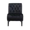 Okak Modern Armless Velvet Accent Chair, Upholstered Fabric Button Comfortable Chair with Wooden Legs - 4 of 4