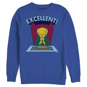 Men's The Simpsons Excellent Burns Sweatshirt - 1 of 4