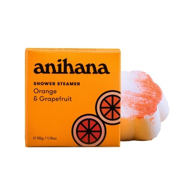 anihana Shower Steamer Bath Soak - Orange and Grapefruit - 1.76oz