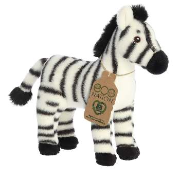 Aurora Eco Nation 10" Zebra White Stuffed Animal