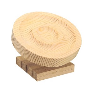 Unique Bargains Wooden Pendant Bracelet Bangle Display Tray with Plinth 1 Set - 1 of 4