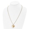Chisel Stainless Steel Polished Yellow IP-plated Heart Locket on a 24" Curb Chain Necklace - 3 of 3