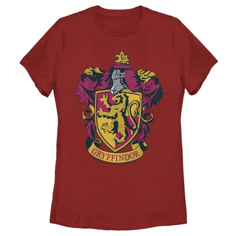 Women s Harry Potter Gryffindor Ornate Crest T Shirt Red 2X Large