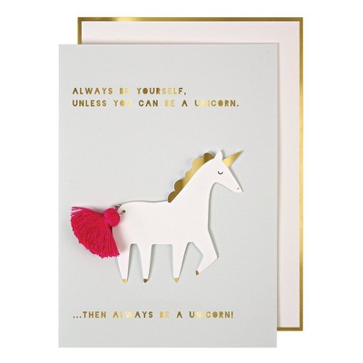 Meri Meri Unicorn With Tassel Card