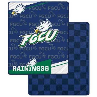 NCAA Florida Gulf Coast Eagles Diagonal Ghost Checker Double Sided Blanket