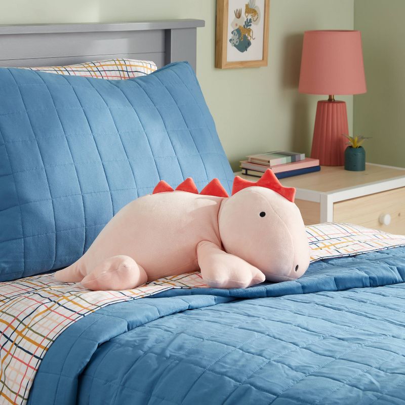 Dinosaur Weighted Plush Kids&#39; Throw Pillow Pink - Pillowfort&#8482;, 3 of 12