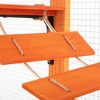 FURNIinspire Pet Crates and Houses, Cat Enclosure,  6 Jumping Platforms, 2 Cat Condos, Cat Bridge and Scratching Board, Orange, 104.3"*35.4"*72.1" - 4 of 4