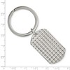 Black Bow Jewelry Stainless Steel Polished and Textured Reversible Key Chain - 2 of 3