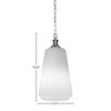 Toltec Lighting Carina 1 - Light Pendant in  Brushed Nickel with 11" Opal Frosted Shade - 2 of 2
