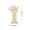 Unique Bargains Women Rhinestone Initial Alphabet Badges Pins and Clips - 2 of 4