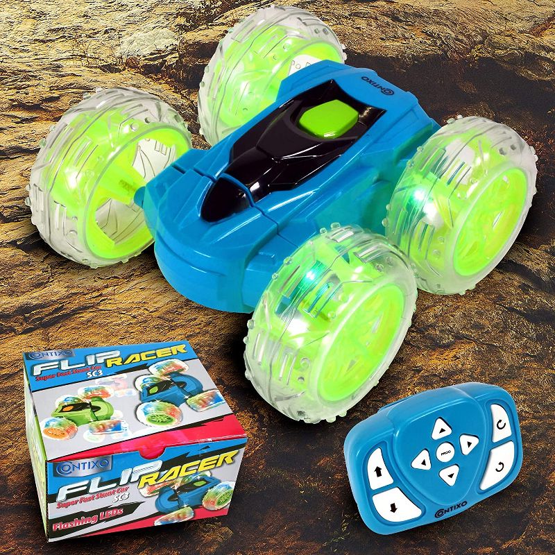 Contixo Remote Control Car SC3  -Stunt Car Toy,  4WD Double Sided 360° Rotating RC  -Blue, 3 of 5