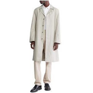 Calvin Klein Mens Classic Long Trench Coat Blazer Jacket - 1 of 1