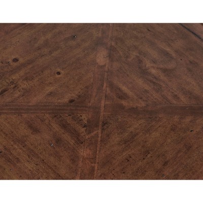 45" Cherry Pine Wood Coffee Table with Lower Shelf