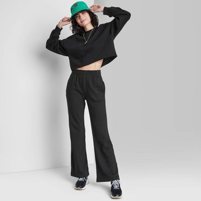 Women's High-Rise Wide Leg French Terry Sweatpants - Wild Fable™