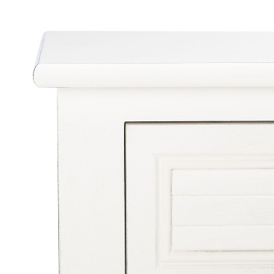 Tate Modern Farmhouse 40" White Wood & Metal Console Table with Storage