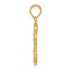 Black Bow Jewelry 14k Yellow Gold Swoosh Basketball Through Net Pendant - 2 of 4