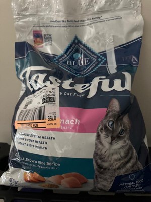 Cat food outlet blue bag