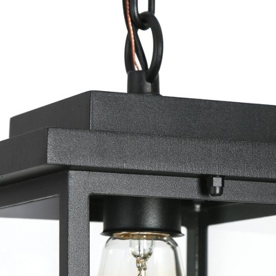 Matte Black Glass Mini Outdoor Pendant Light
