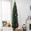 NAYSAYE 8FT Artificial Pencil Christmas Tree with 618 Branch Tips Slim Xmas Tree for Home Office Party, Green, 21.8"*21.8"*94.5" - 2 of 4