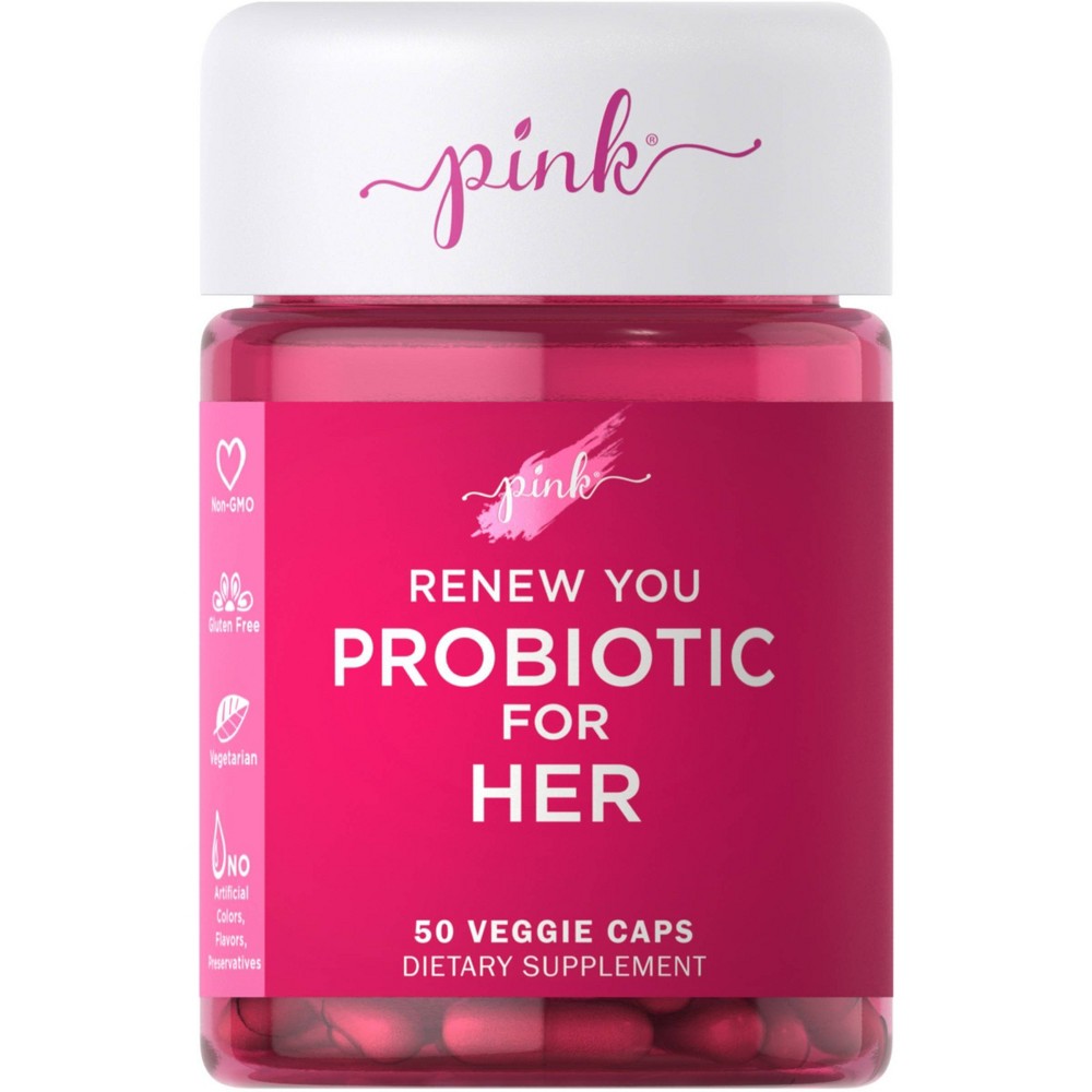 Pink Vitamins Renew You Probiotic for Her Veggie Capsules - 50ct