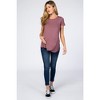 PinkBlush Mauve Layered Wrap Front Maternity Nursing Top - 4 of 4