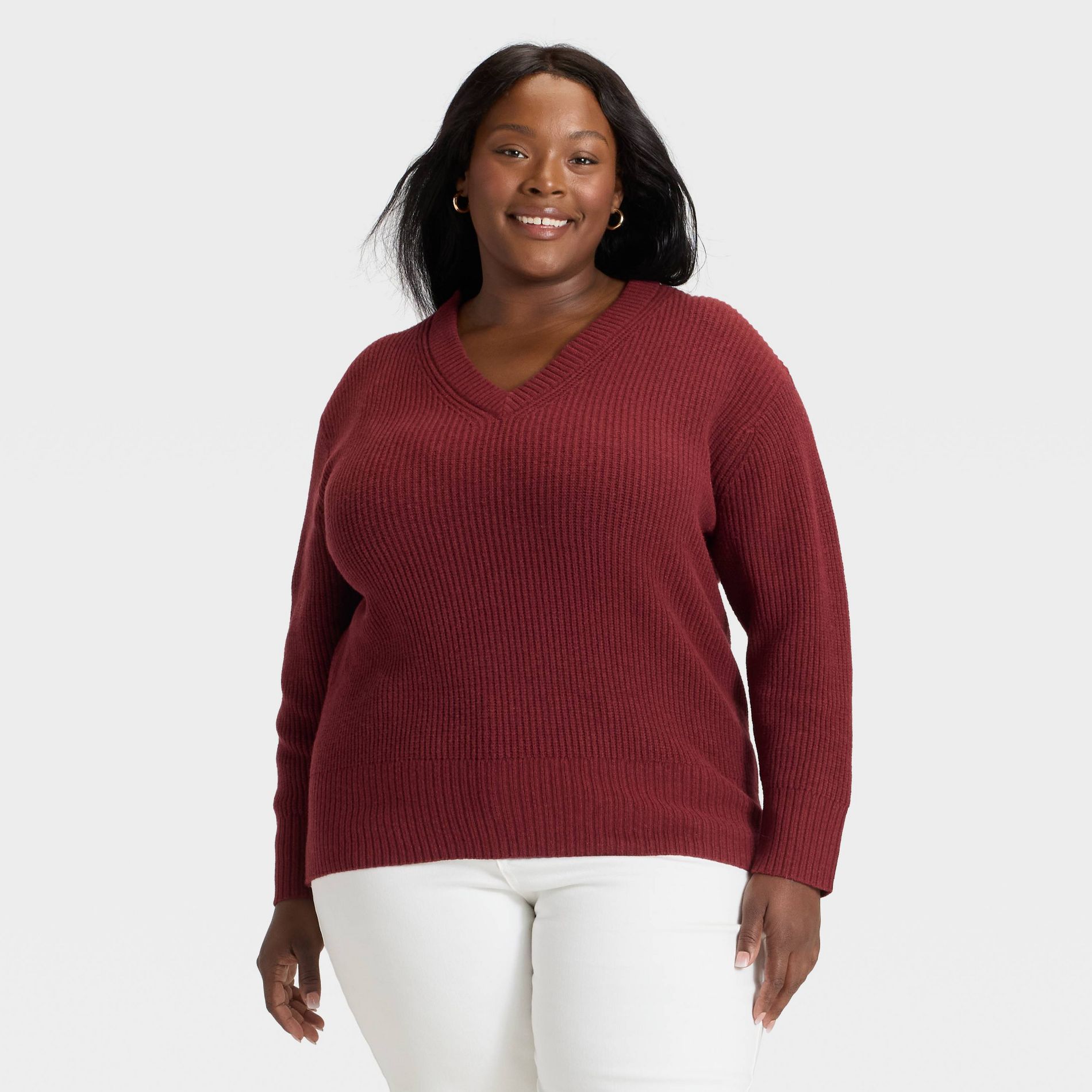 Women's V-Neck Pullover Sweater - Ava & Viv™