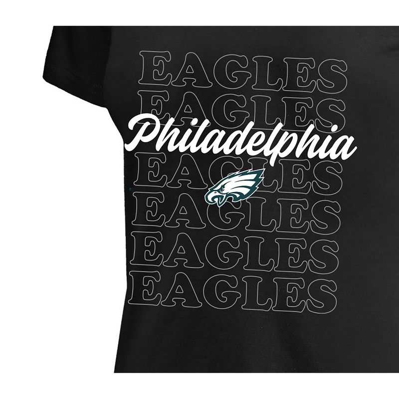 NFL Philadelphia Eagles Women's Plus Size Short Sleeve V-Neck T-Shirt, 3 of 4