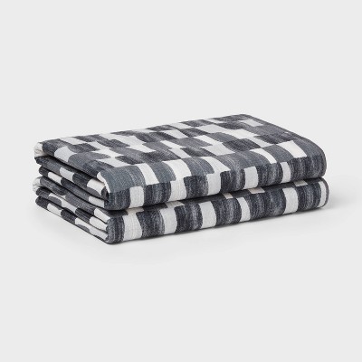 Quick Dry Watercolor Blocks Waffle Towel - Room Essentials™
