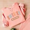 Simply Sage Market Varsity Sweater Weather Lightweight Garment Dyed Sweatshirt - 3 of 4