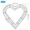 Unique Bargains Metal Decoration Heart Shape Wreath Frame Dream Catcher Rings 4 Pcs - 2 of 4