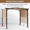 8' x 10' Retractable Pergola Canopy, Outdoor Gazebo with Sun Shade Shelter and Steel Frame, for Backyard, Patio, Garden - 4 of 4