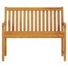 Garden Bench Natural Wood Solid Acacia Wood Small Garden Bench - 3 of 4