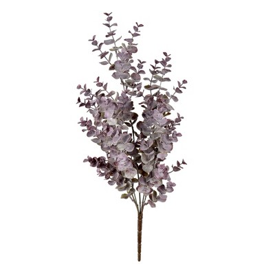 Vickerman 20" Artificial UV Coated Burgundy Eucalyptus Bush, Pack of 2