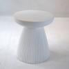 VisioGear Decorative Garden End Table, Modern Patio Accent Table, Side Table Plant Table for Indoor Outdoor, Beige, 18.1"*18.1"*20.3" - 2 of 4