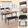 Modern 5-Piece Dining Table Set for 4 with Upholstered Chairs & Bench,Rectangular Kitchen Table Set for Small Space,Apartment,Studio,Breakfast Nook - 4 of 4