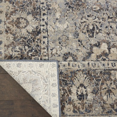 Ivory Elegance 94" x 130" Synthetic Rectangular Easy-Care Rug