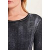 Women's LONG SLEEVE METALLIC SPARKLE TEE - GOLDIE - 2 of 3