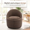 Modern Barrel Swivel Chairs with Concealed Storage, Round Upholstered Accent Chairs - 2 of 4