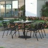 Emma and Oliver 5-Piece Patio Dining Table/Chairs Set with 2 Chairs and 2 Arm Chairs in Black - 2 of 4