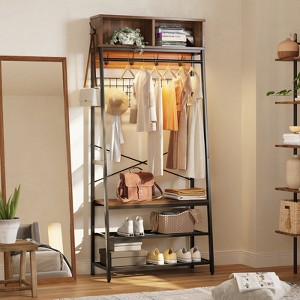 Bestier Entryway Coat Rack with LED Lights - 1 of 4