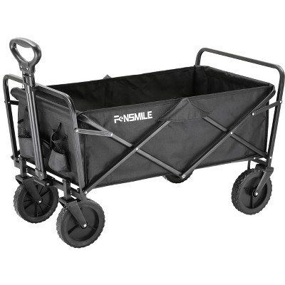 Echosmile 4.06 Cu. Ft. Fabric Portable Garden Cart With Adjustable ...