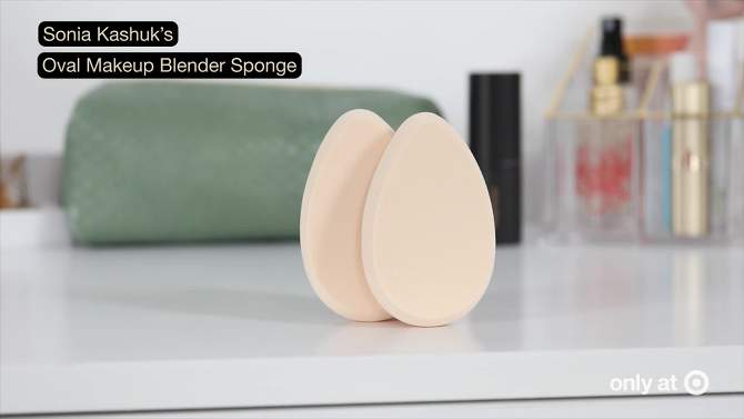 Sonia Kashuk&#8482; Makeup Blender Sponge - Oval - 2pk, 2 of 7, play video