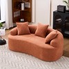 Compact Loveseat Sofa with Chenille Upholstery, No-Assembly Medium Firm Cushion for Small Spaces or Apartments-Maison Boucle - 2 of 4